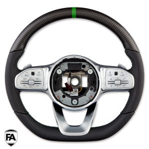 Mercedes Benz W177 X118 W247 W205 W257 X157 W253 Sportlenkrad Nappa Carbon 12h Ring Grün