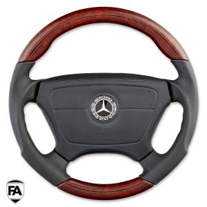 Mercedes Benz SL R129 C W202 E W124 W210 S W140 Wurzelholz Sport Airbaglenkrad Style 2