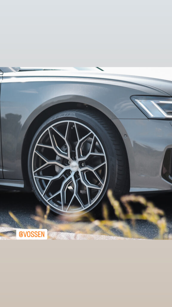 Audi A6 40 TFSI 4K in Daytonagrau im S6 Look mit Vossen HF-2 Felgen in Schwarz glanzgedreht