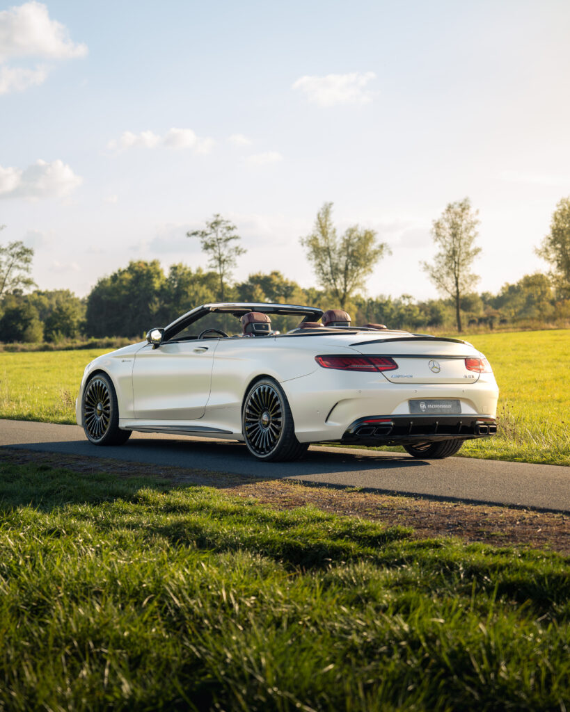 Mercedes-AMG S63 Cabriolet A217 in Weiß Matt mit MANSORY CS.11 Felgen in Gloss Black